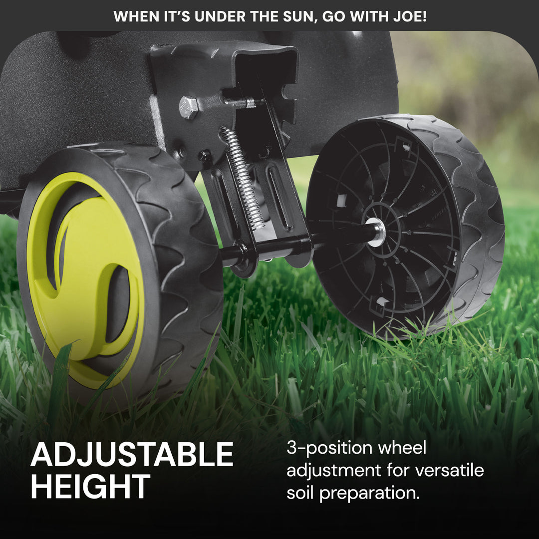 Sun Joe Electric Garden Tiller Cultivator, Steel Tines, 12 Amp, 16", TJ603E