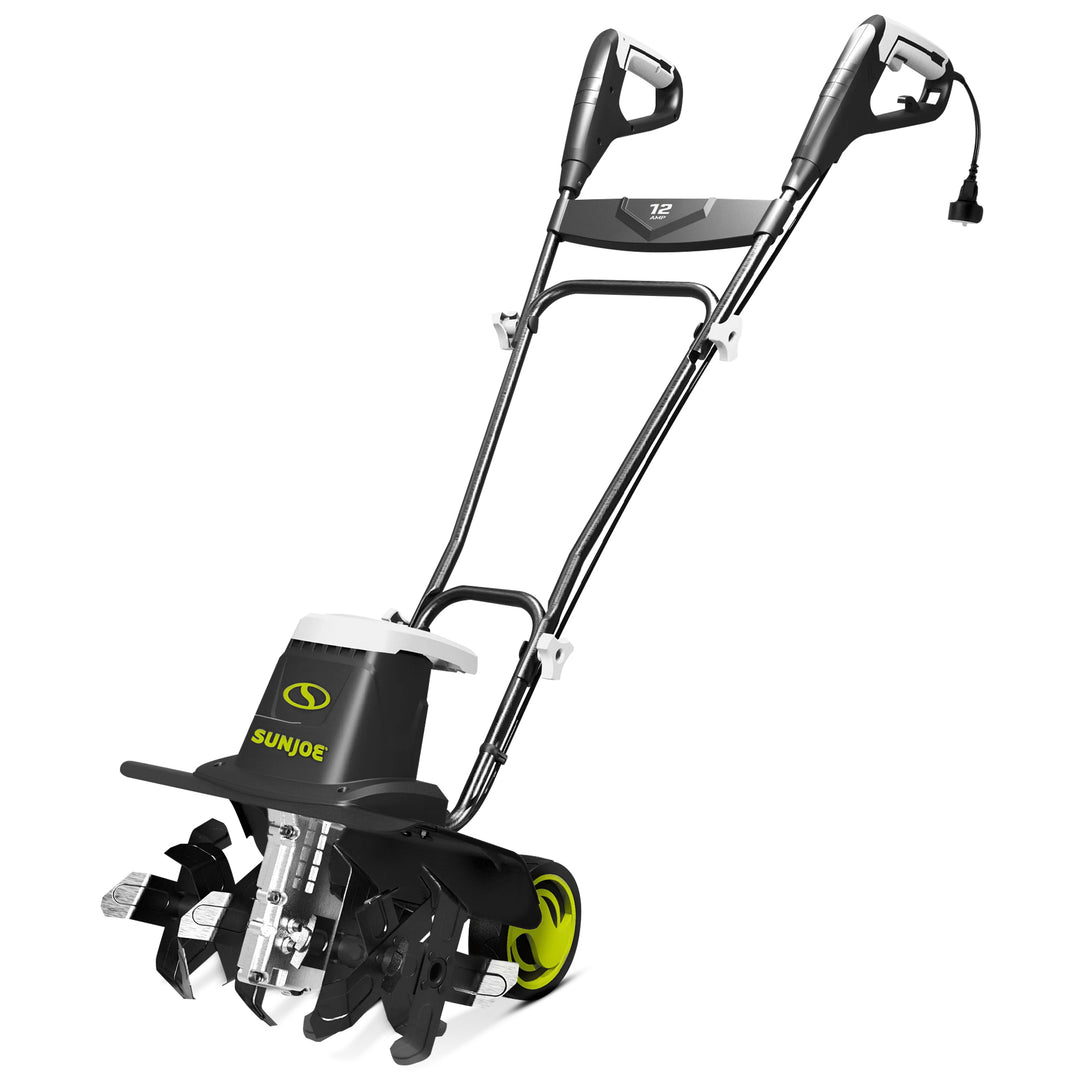 Sun Joe Electric Garden Tiller Cultivator, Steel Tines, 12 Amp, 16", TJ603E - VMInnovations