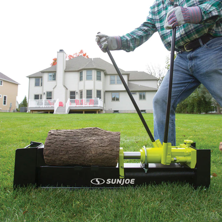 Sun Joe Hydraulic Steel Beam Log Splitter, 10 Ton Capacity, Green (Open Box)