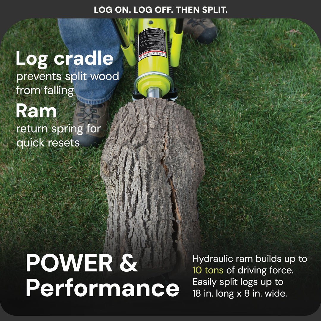 Sun Joe Hydraulic Steel Beam Log Splitter, 10 Ton Capacity wood Tool (For Parts)