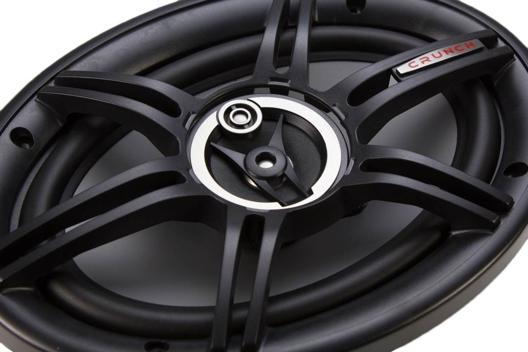 Crunch 400W 6x9" Coaxial Speakers & QPower Angled Style 6x9" Car Audio Enclosure