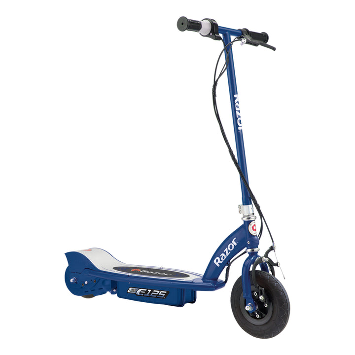 Razor E125 Motorized 24-Volt Rechargeable Electric Scooter, Navy (Open Box)