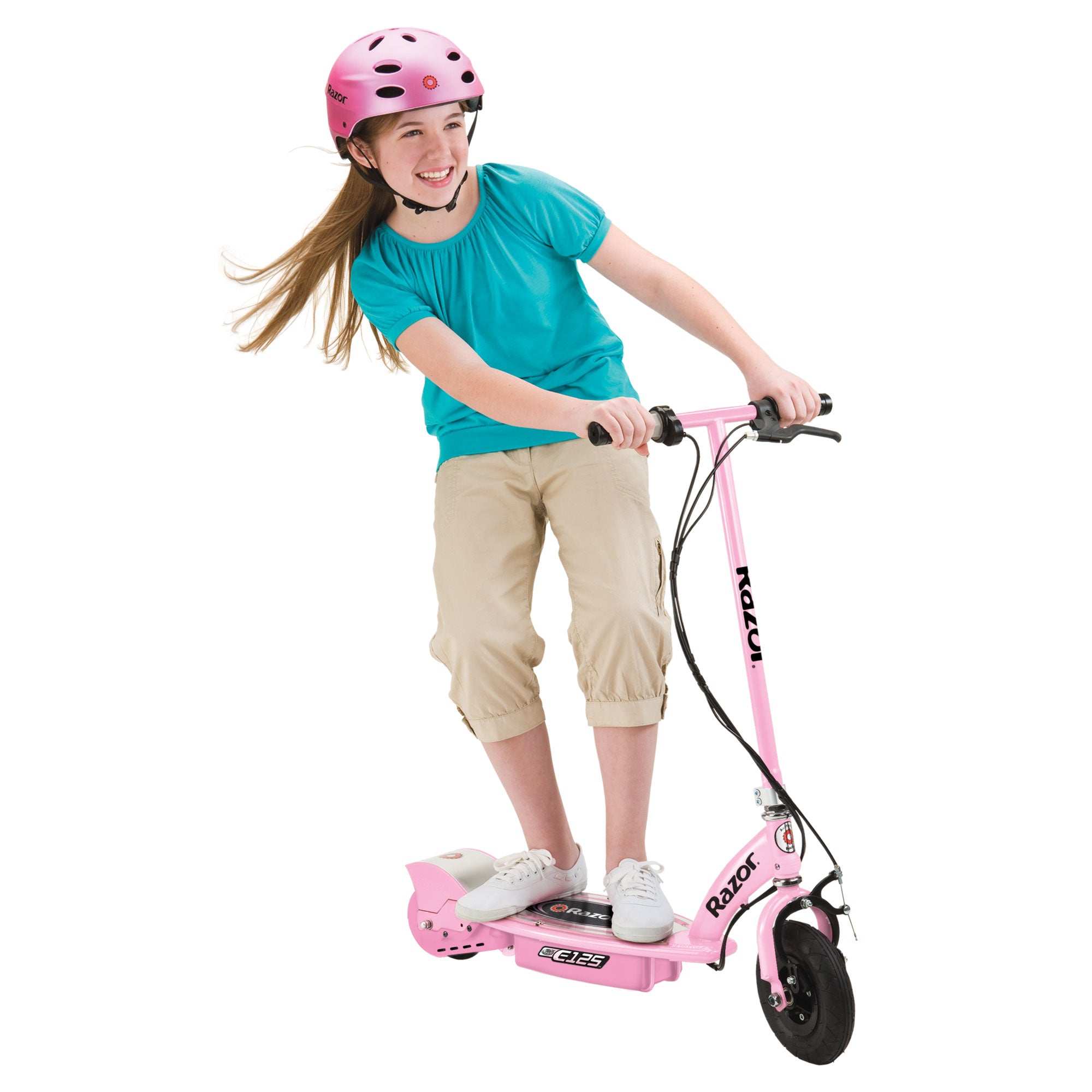 Razor E125 Motorized 24-Volt Rechargeable Electric Scooter, Pink (Used) (3 Pack) - VMInnovations