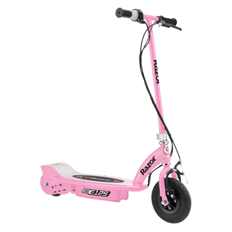 Razor E125 Kid Ride On 24V Motorized Electric Powered Scooters, Black & Pink