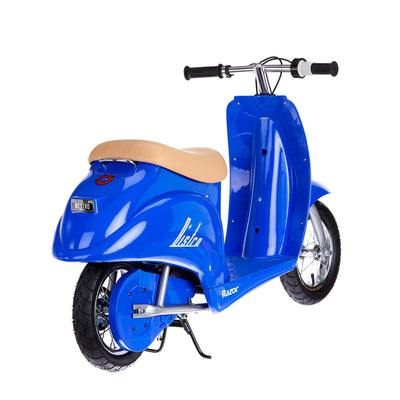 Razor Pocket Mod Miniature Euro 24 Volt Electric Retro Scooter, Blue (Used) - VMInnovations