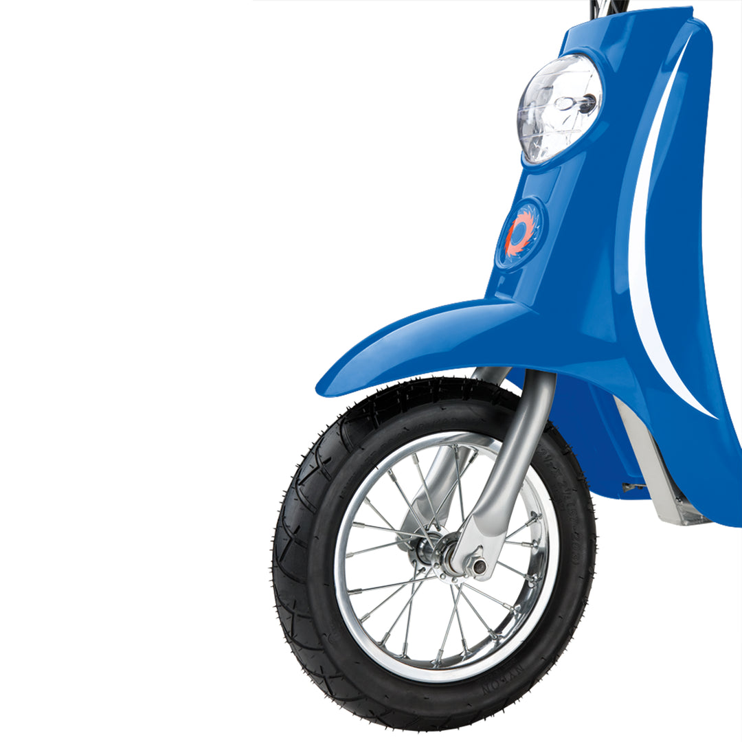 Razor Pocket Mod Miniature Euro 24 Volt Electric Retro Scooter, Blue (Used)