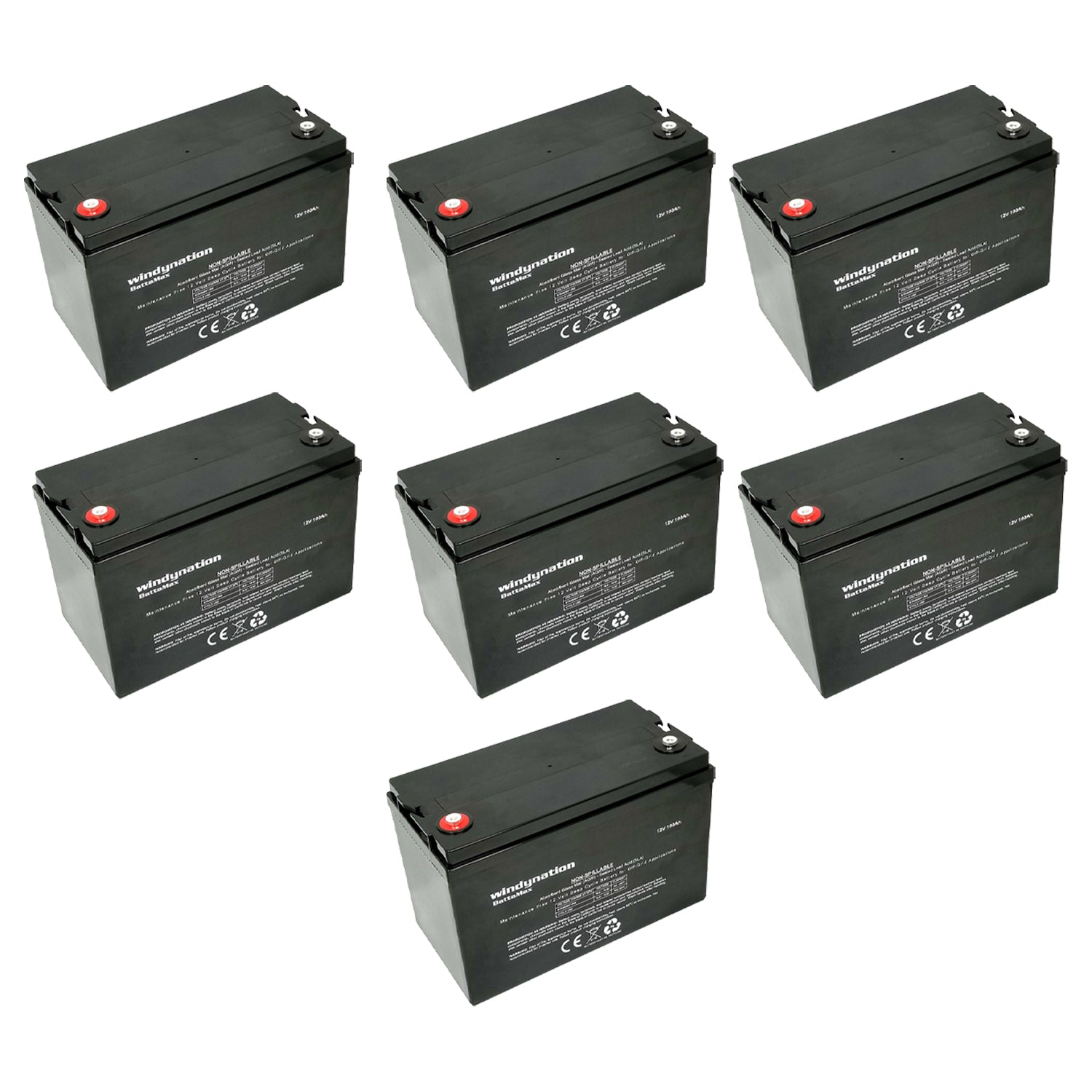 Windy Nation 400W Solar Panel Fully Off Grid Kit & 12V 100 Ah Batteries (4 Pack)
