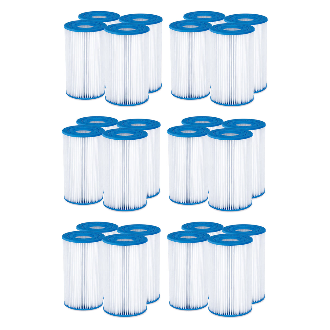 Summer Waves P57100204 Replacement Type A/C Pool Filter Cartridge (24 Pack) - VMInnovations
