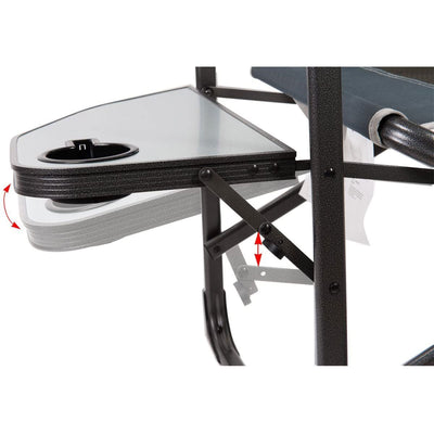 Timber Ridge Portable Folding Camping Directors Chair with Side Table (2 Pack)