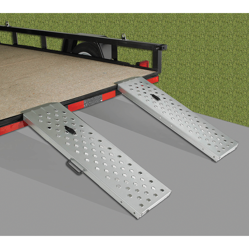 Reese Towpower 7454000 Center Fold Trailer/Truck Loading Ramp, 11" x 80", Steel