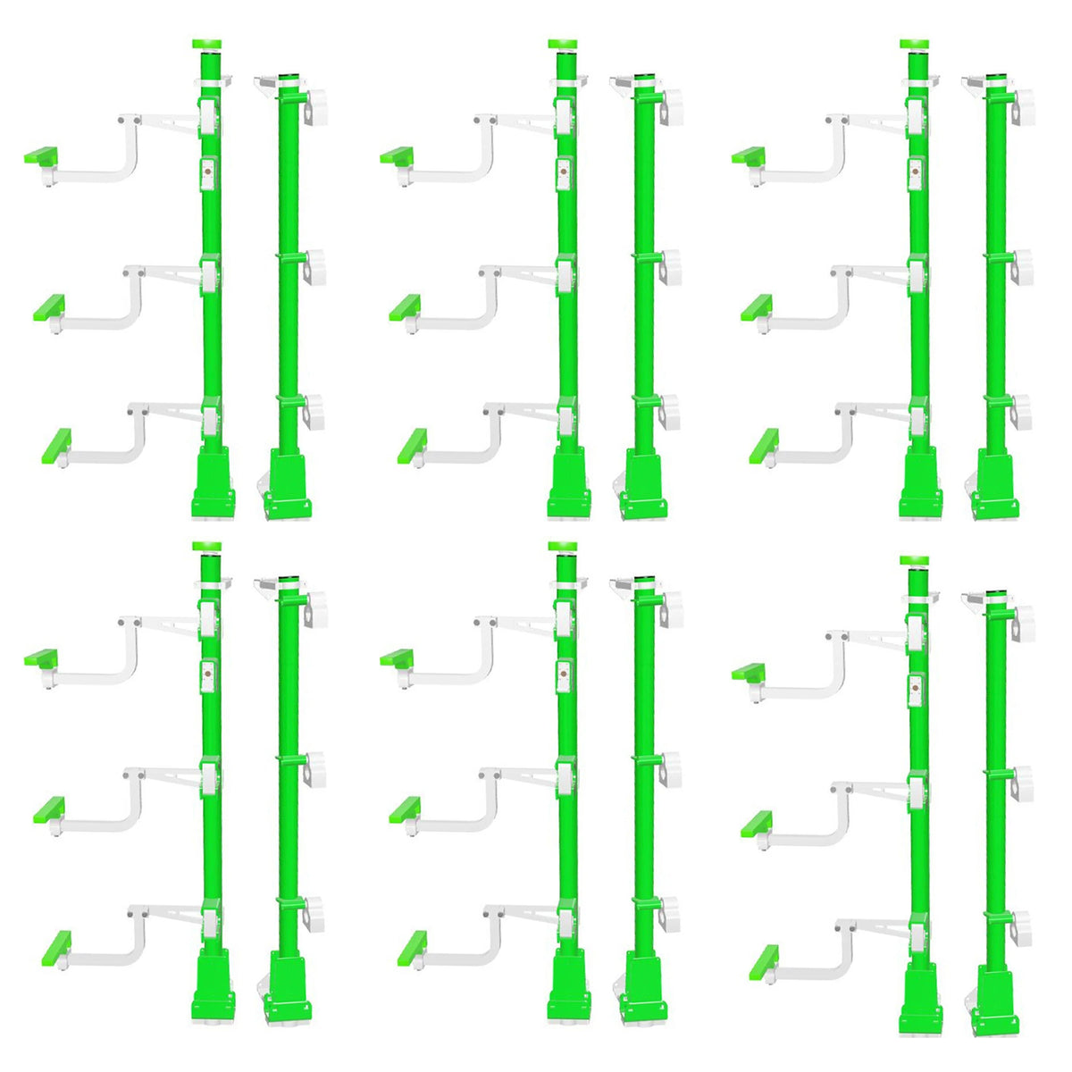 Green Touch Industries Xtreme Pro Series 3 Position Line Trimmer Rack (6 Pack)