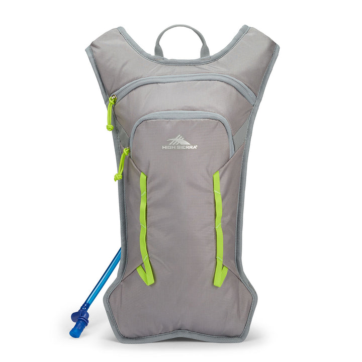 High Sierra HydraHike 2.0 4L Water Backpack for Hiking, Gray & Green (Open Box)