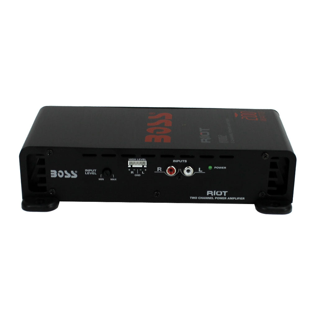 BOSS Audio R1002 200W 2-Channel RIOT Car Audio High Power Amplifier Amp (4 Pack)