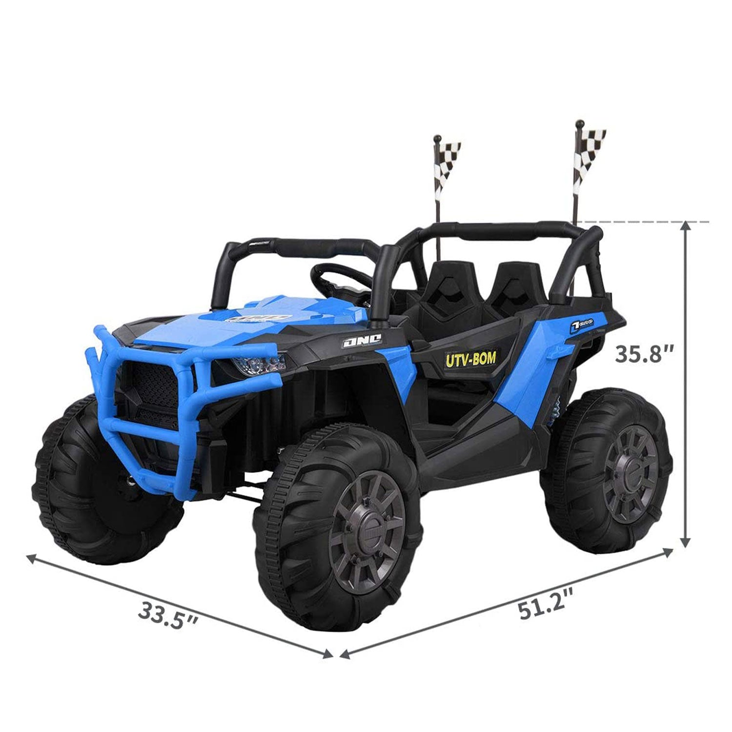 TOBBI 12V Kids Electric Battery-Powered Ride On 3 Speed Toy SUV Car w/ MP3, Blue