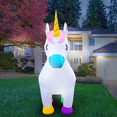 Holidayana 8' Tall Giant Inflatable Magic Unicorn Event Yard Decoration (Used)