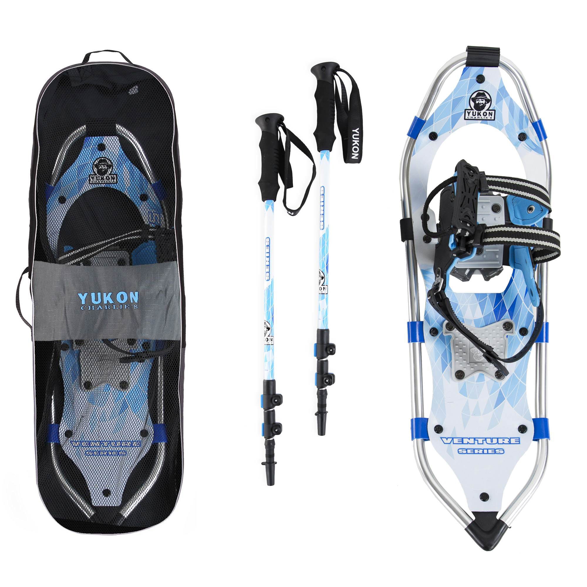 Yukon Charlie's Advanced 8 x 21" Women's Snowshoe Kit w/ Poles & Bag (Open Box) - VMInnovations