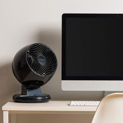 IRIS USA Remote Desktop Portable Compact Small Oscillating Fan, Black (Used)