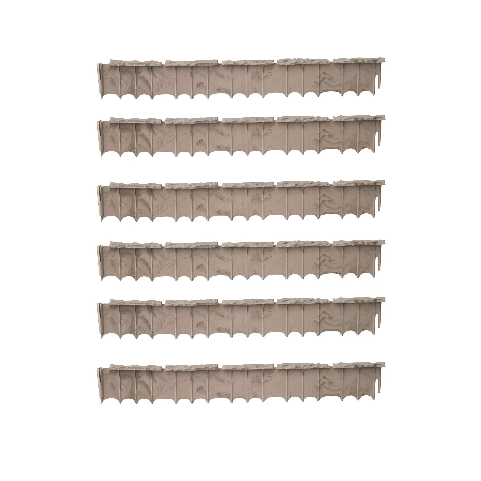 Suncast Quick Edge Resin Material 35 Inch Single Strip Lawn Edging (6 Pack)
