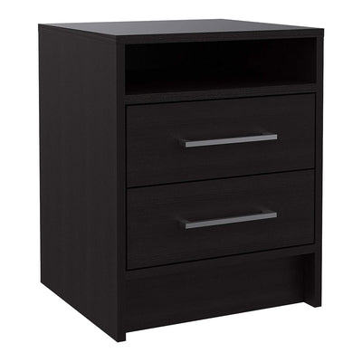 TUHOME Eter Nightstand Bedroom End Table with 2 Drawers, Espresso (2 Pack) - VMInnovations