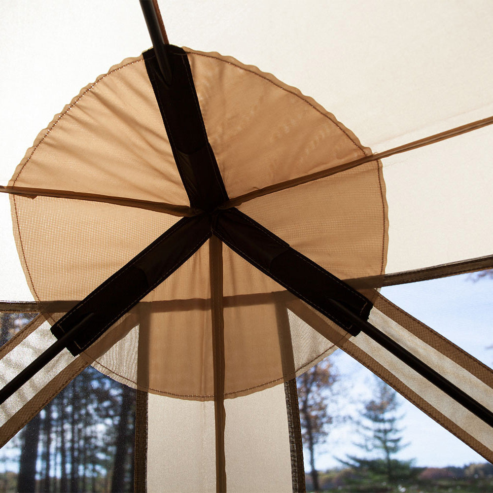 Gazelle G6 8 Person 6 Sided 124" x 124" Portable Gazebo Screen Tent (Open Box)