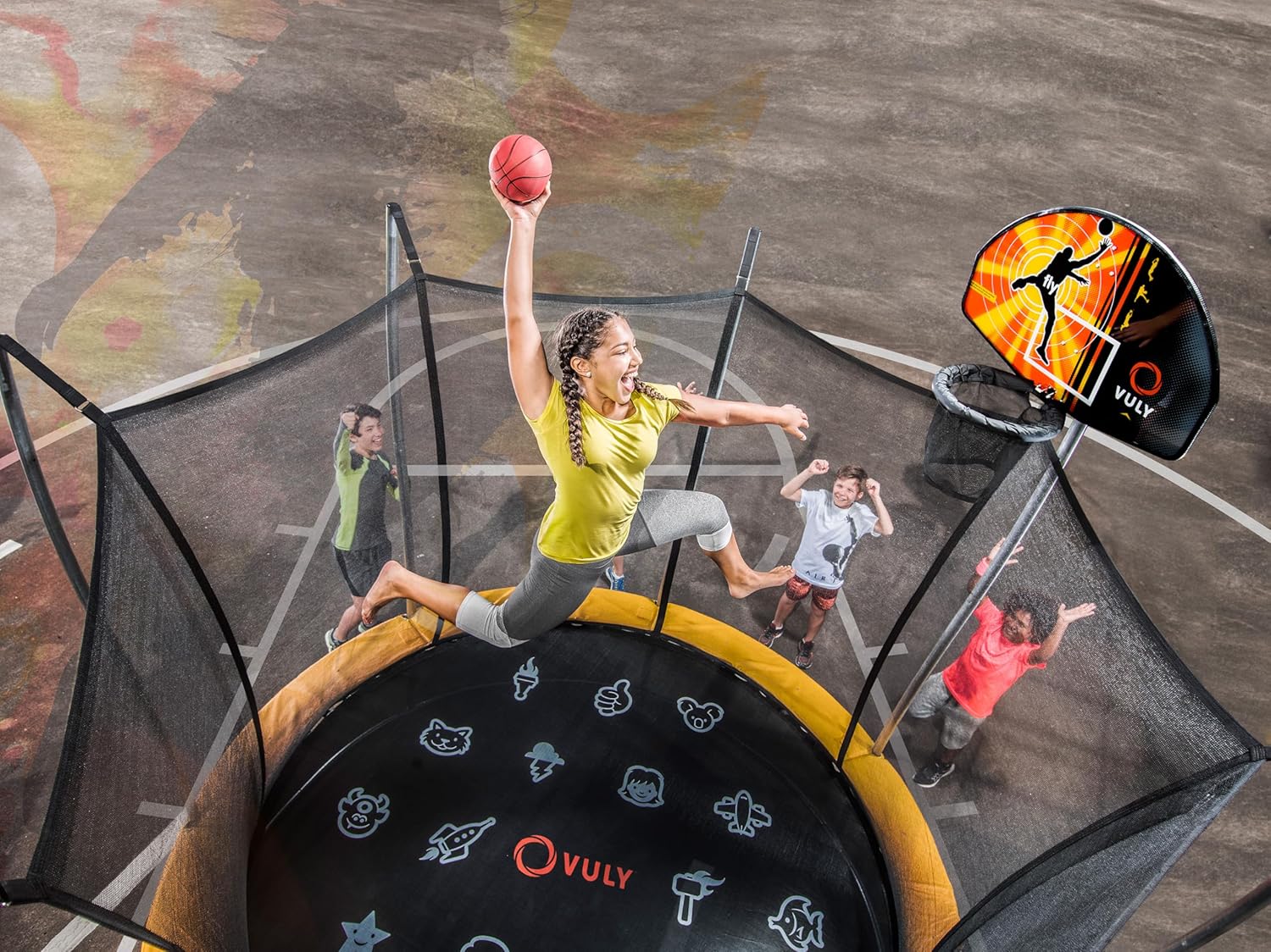 XL Lift2 Box A (NC) + XL Lift2 Box B (NC) + XL Lift2 Box C (NC) + XL Lift2 Box D (NC) + XL Lift2 Box E (NC) + XL Lift2 Box F (NC) + Vuly Trampolines Basketball Set with Backboard, Hoop, Basketball, and Air Pump - VMInnovations