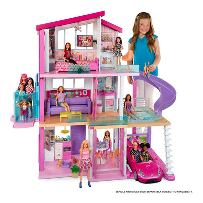 Barbie GNH53 DreamHouse Doll House with Wheelchair Accessible Elevator, Pink