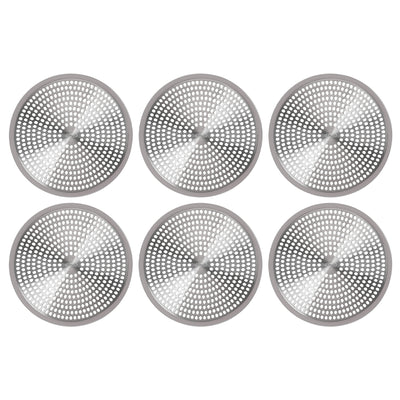 OXO Stainless Steel and Silicone Shower Stall Drain Protector, Silver (3 Pack)