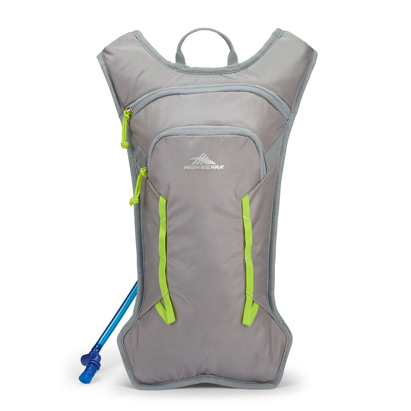 High Sierra HydraHike 2.0 4L Hydration Water Backpack for Hiking, Gray & Green