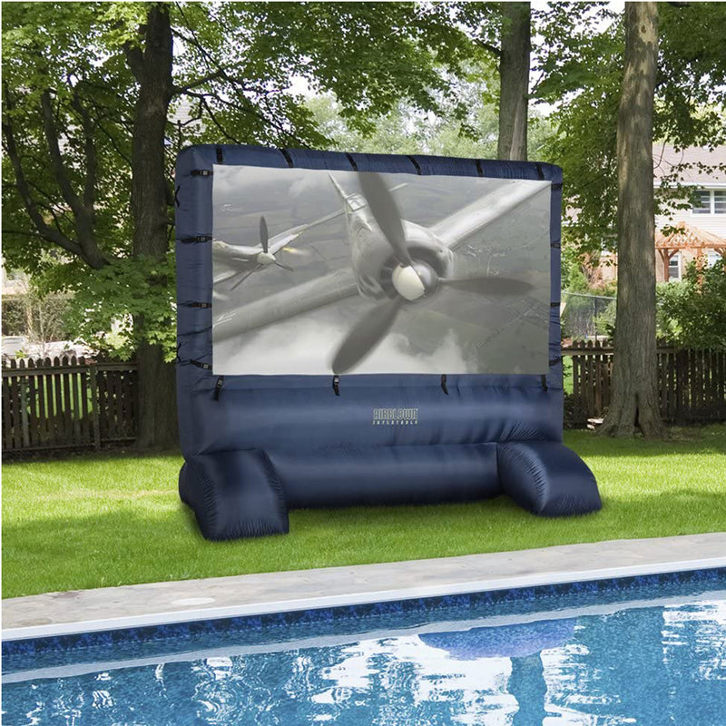 Gemmy Self Inflating Widescreen 123 Inch x 70 Inch Raised Outdoor Movie Screen