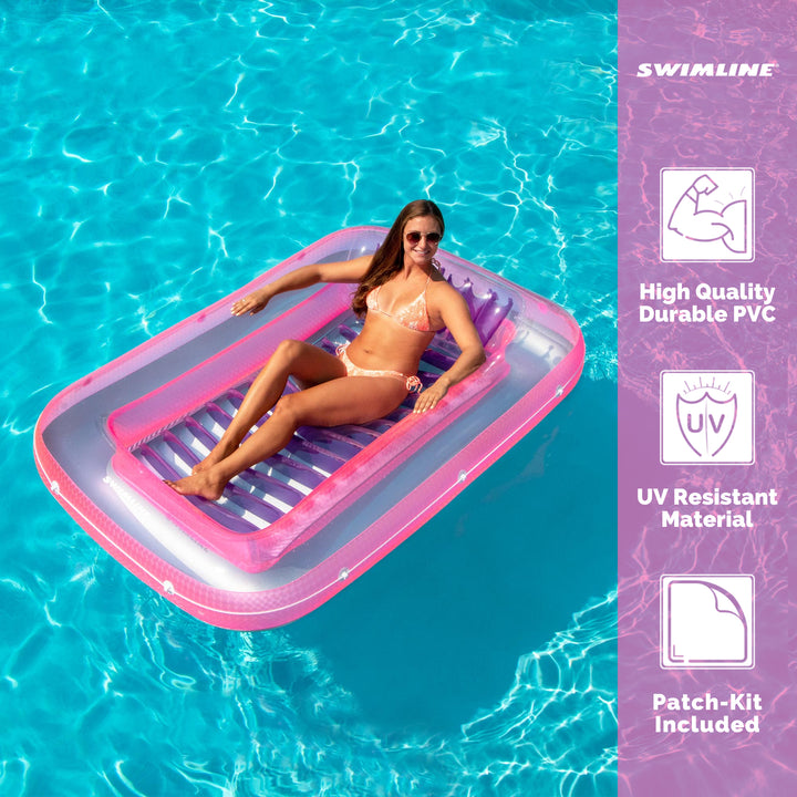 Swimline 71" Swimming Pool Inflatable Suntan Tub Float Lounge (Open Box)(2 Pack)
