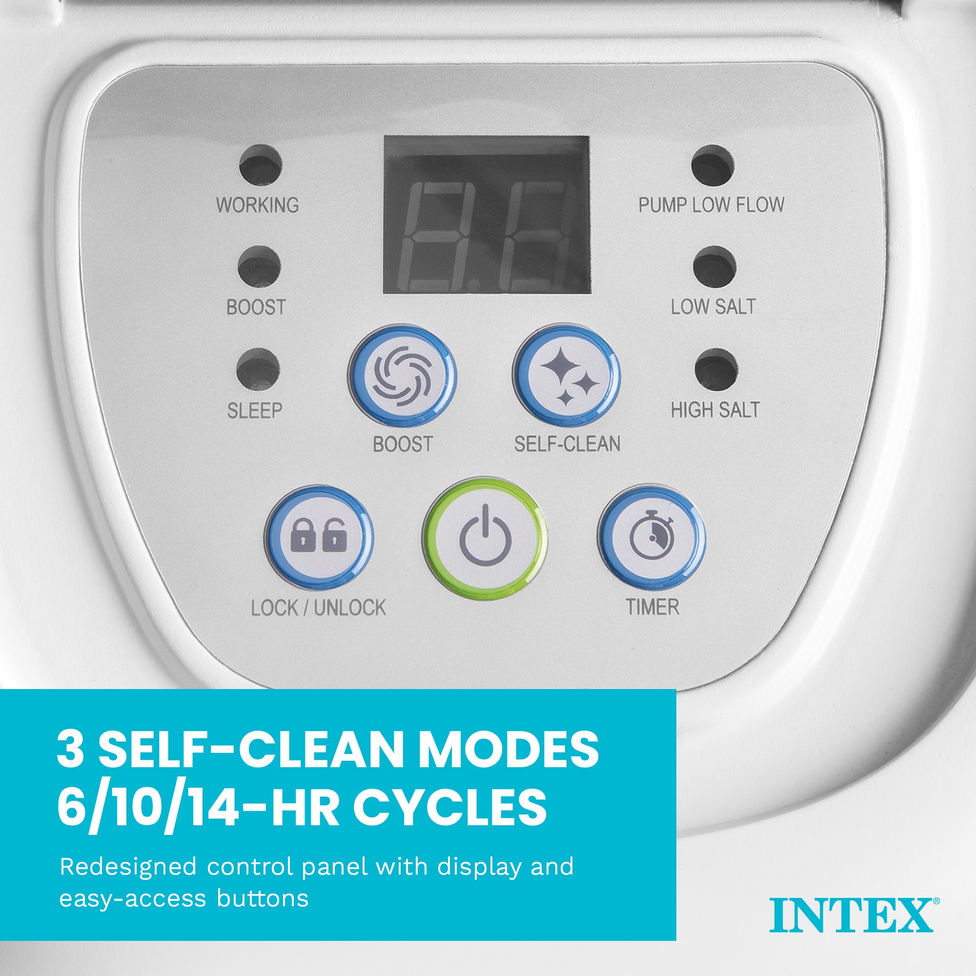 Intex Krystal Clear Pool Small and Sleek Saltwater System, 110-120V (For Parts) - VMInnovations