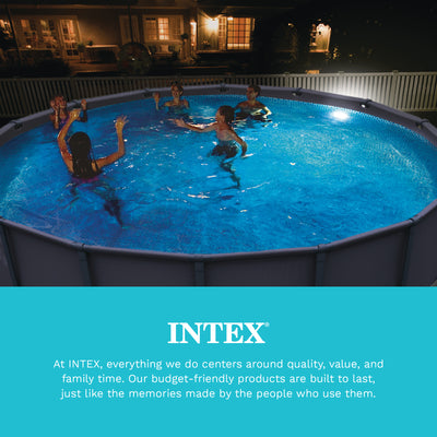 Intex Underwater Multi Color LED Magnetic Above Ground Swimming Pool Wall Light