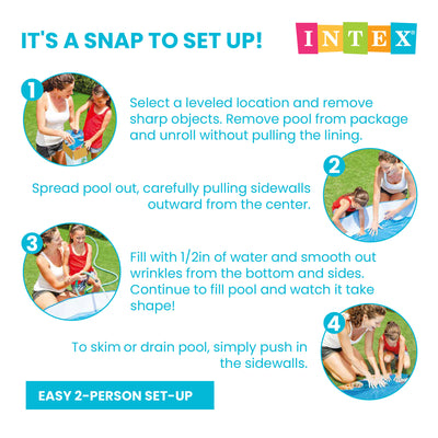 INTEX Beach Days Snapset Instant Kids Childrens Swimming Pool