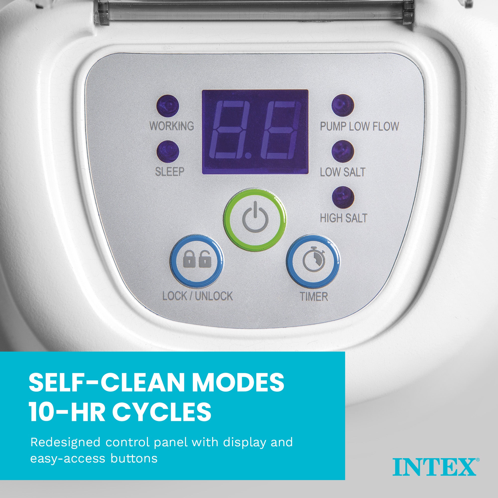 Intex 26661EG Krystal Clear Pool Small and Sleek Saltwater System (For Parts) - VMInnovations
