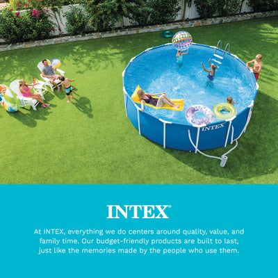 Intex 15 Foot Round Easy Set Vinyl Solar Cover for Swimming Pools, Blue | 29023E