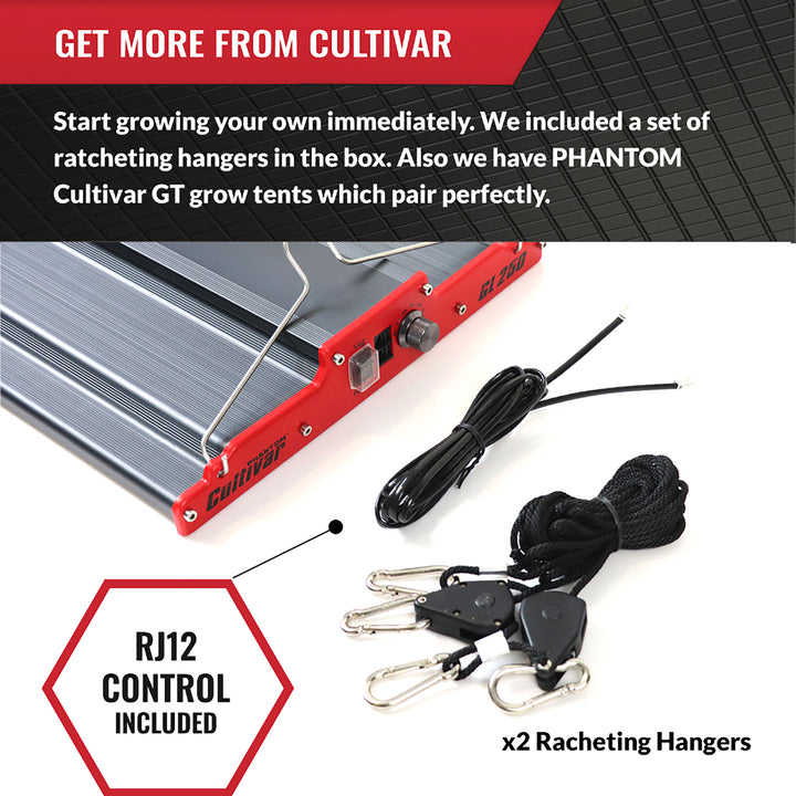 PHANTOM Cultivar GL250 250W 120V LED Aluminum Grow Tent Plant Light(Open Box)