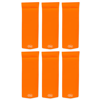 TRC Splash 70 Inch Foam Raft Lounger Pool Lake Float, Orange Breeze (6 Pack)