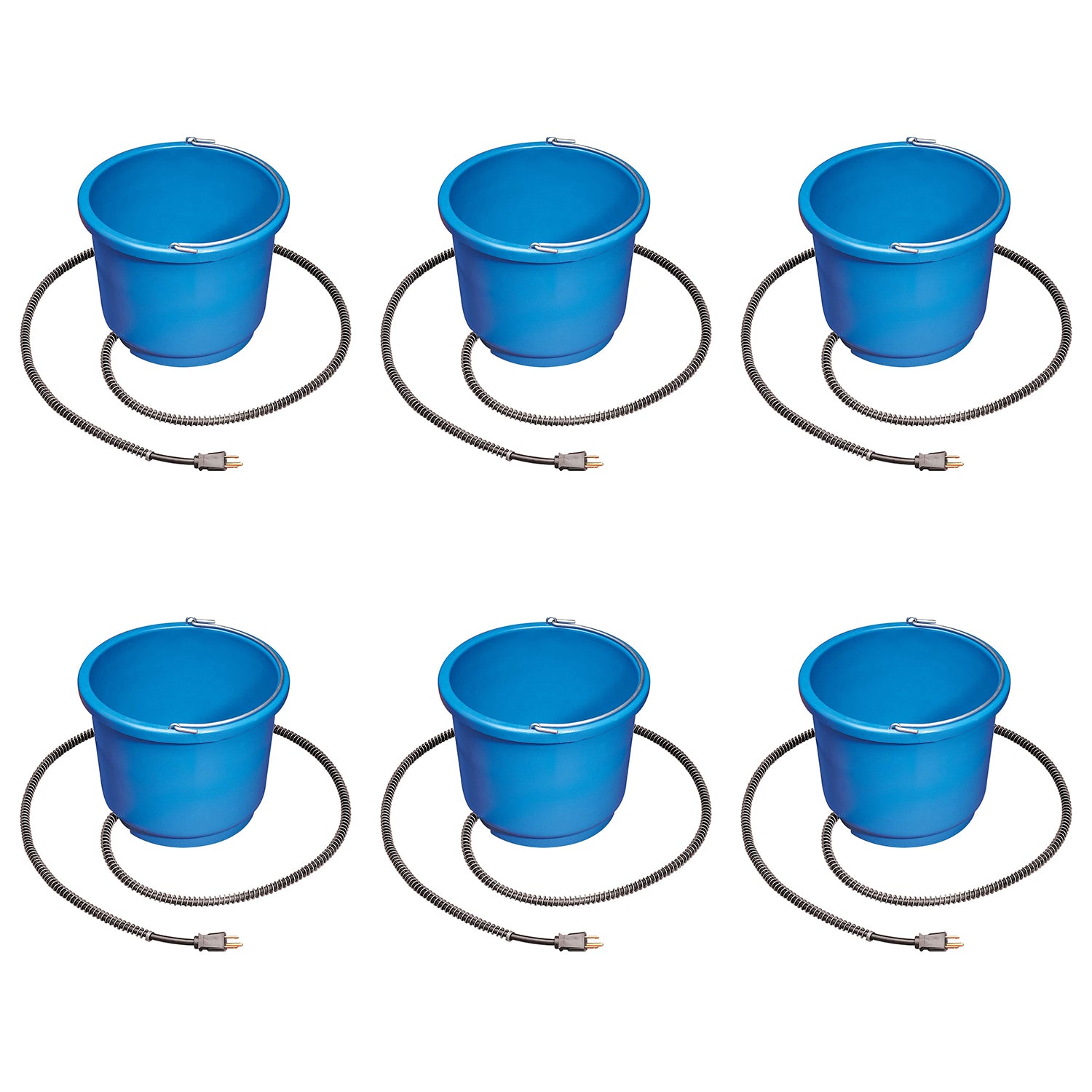 MIller Manufacturing Company 9 qt Round Heated Bucket, Anti-Chew Cord (6 Pack) - VMInnovations