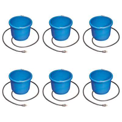 MIller Manufacturing Company 9 qt Round Heated Bucket, Anti-Chew Cord (6 Pack) - VMInnovations