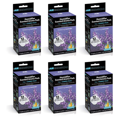 Air Innovations 72 Pack Essential Oil Humidifier Aromatherapy Refills, Lavender