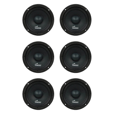 Audiopipe APMB-65FLT 250W 6.5" Flat Mount APMB Midrange Driver Speaker (6 Pack)