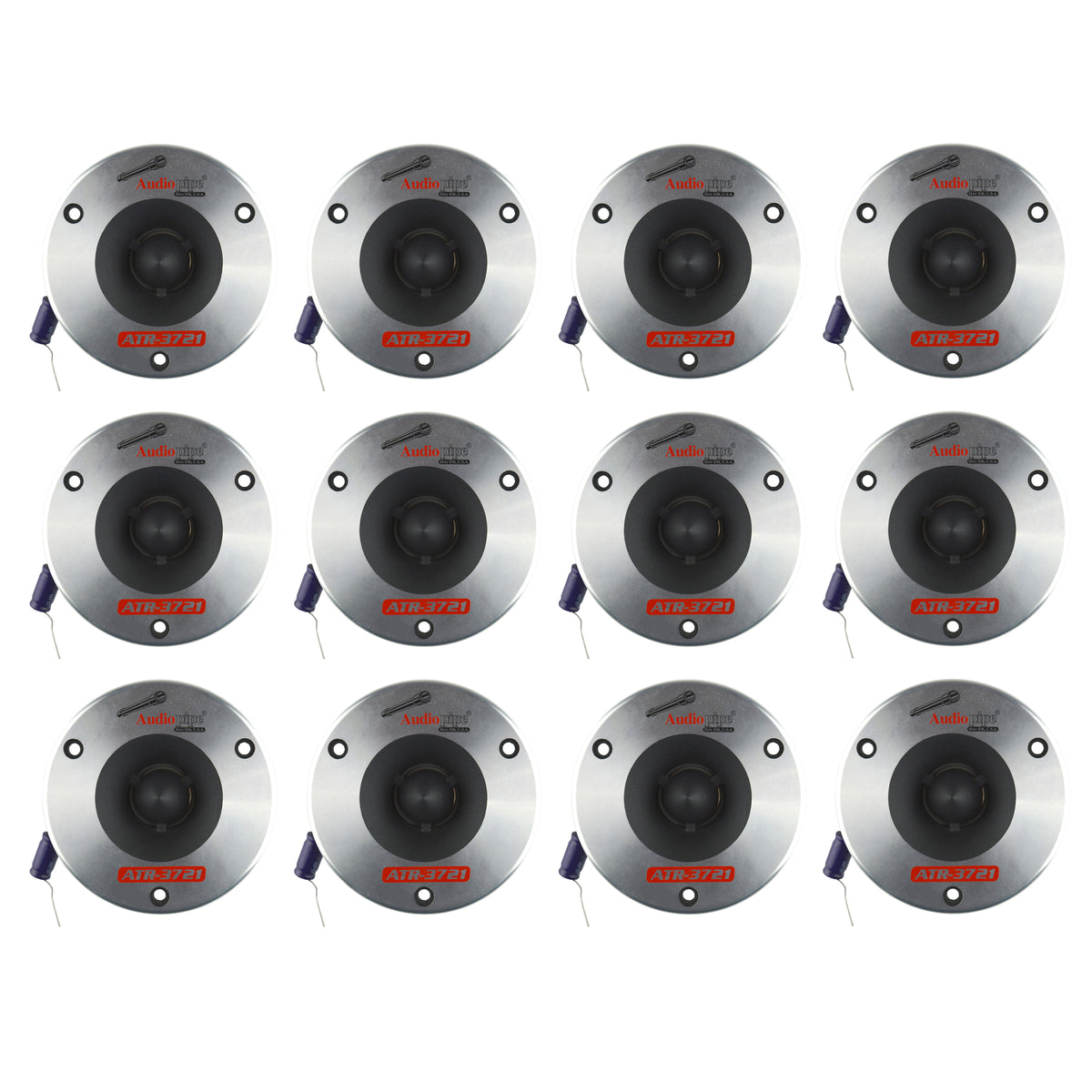 Audiopipe ATR-3721 3.75" 350W Titanium Pro Car Audio Bullet Tweeters (12 Pack)