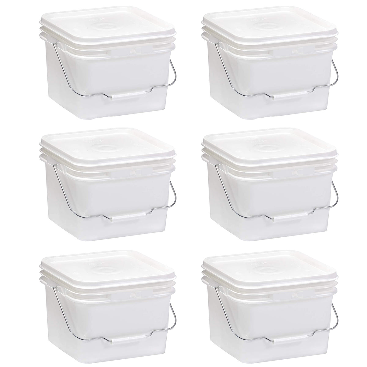 Little Giant Plastic Honey Bee Feeding Bucket for Beekeeping, 2 GA. (6 Pack)