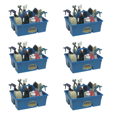Little Giant Stable Supplies Plastic Organization DuraTote Box, Blue (6 Pack)