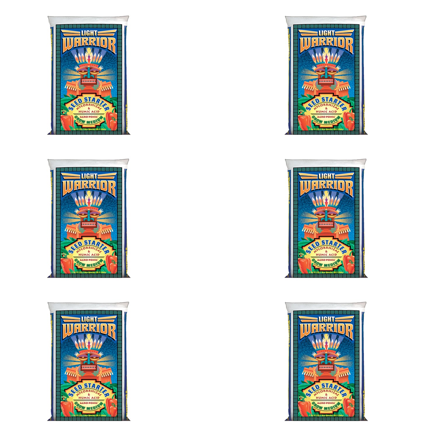 FoxFarm Light Warrior Soilless Germinator Mix, 1 Cu. Ft. (FL/MO/IN Only) 6 Pack
