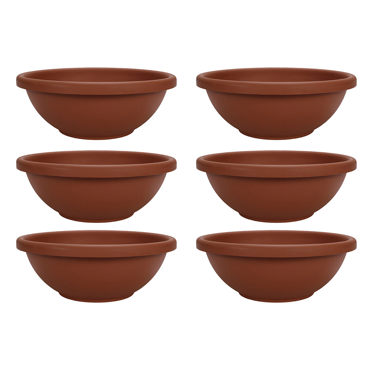 HC Companies GAB22000E35 22 Inch Garden Bowl Planter Pot, Terra Cotta (6 Pack)