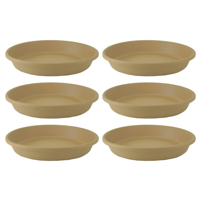 The HC Companies 21 Inch Planter Saucer for Classic Pots, Sandstone, 6 Pack