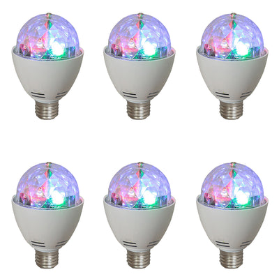 AudioPipe Zebra Sound LED 5 Volt 1 Watt DC Motor Magic Disco Light Bulb (6 Pack) - VMInnovations