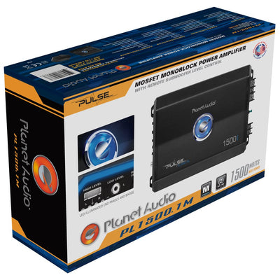 Planet Audio Pulse 1500 Watt MOSFET Amplifier with BOSS Installation Wiring Kit - VMInnovations
