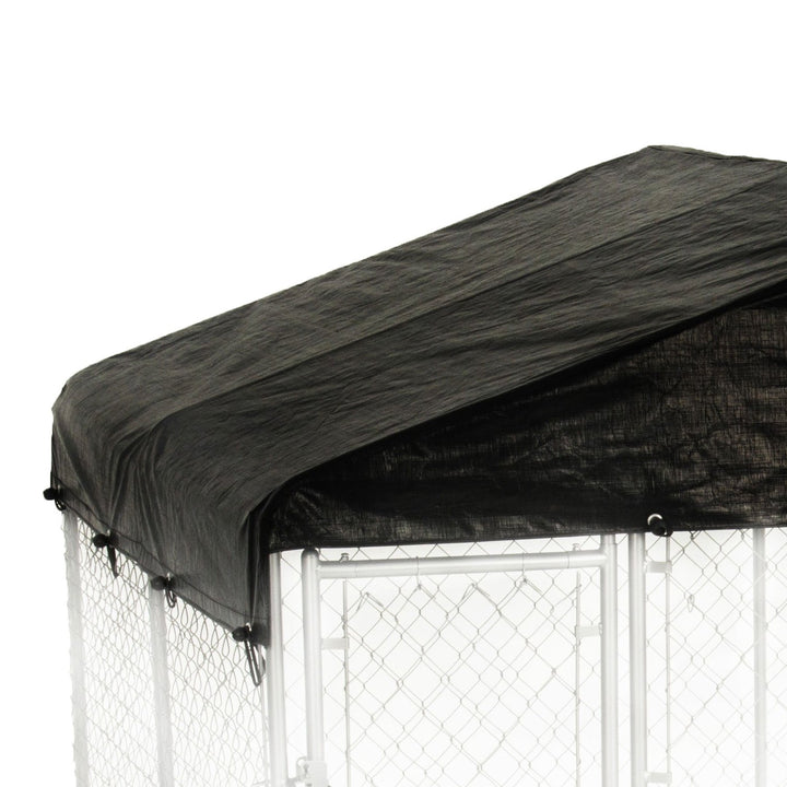 WeatherGuard 10' x 10' Dog Run Kennel Enclosure Waterproof Roof Cover (Used) - VMInnovations